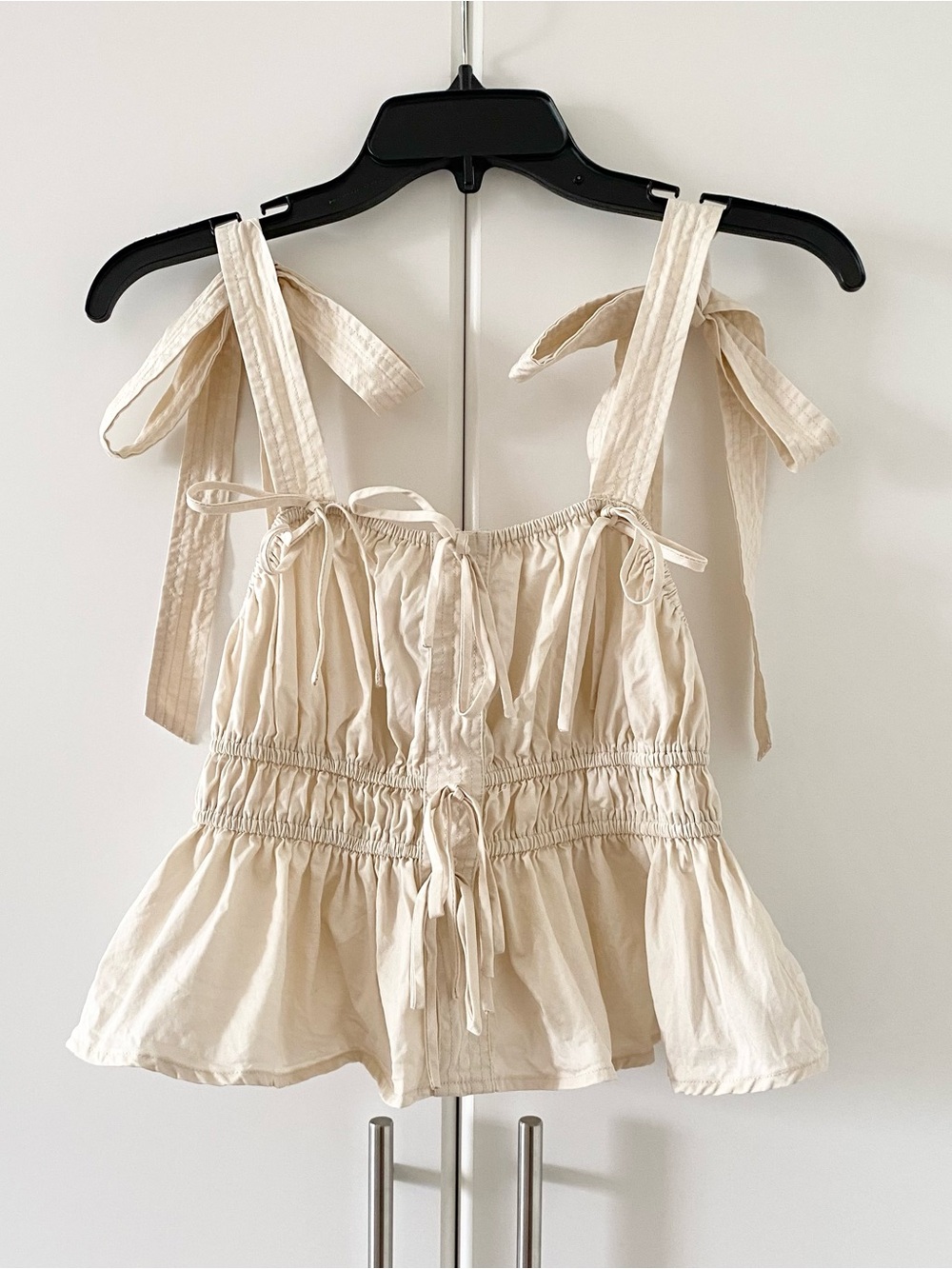 En Saison Sveta Smocked Bow Tank Top